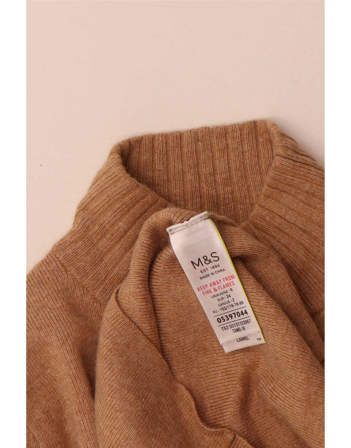 Pulover cu gât țestoasă pentru femei Marks & Spencer UK 6 XS Maro Poliamidă