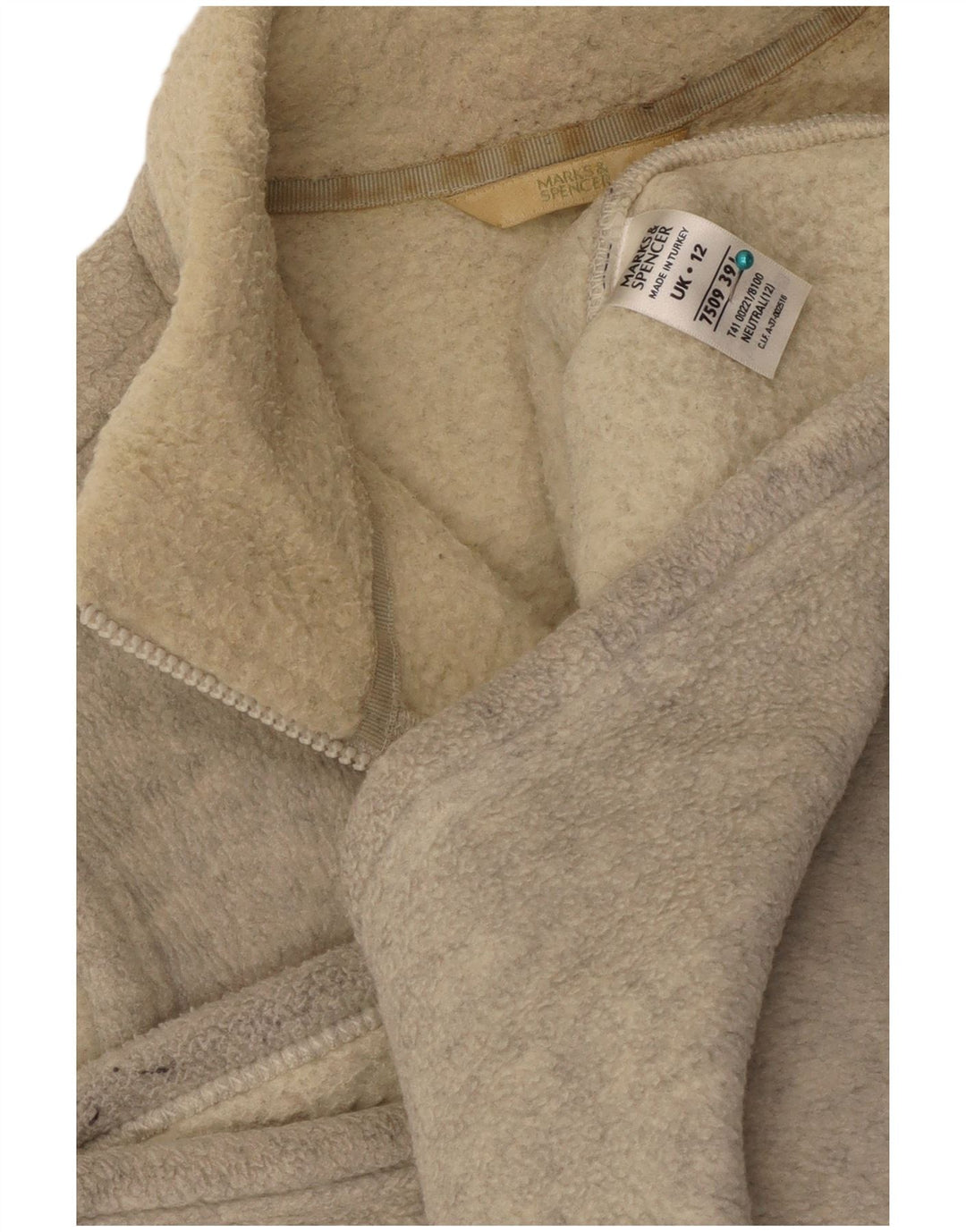 Jachetă fleece pentru femei Marks & Spencer UK 12 Medium Bej Poliester