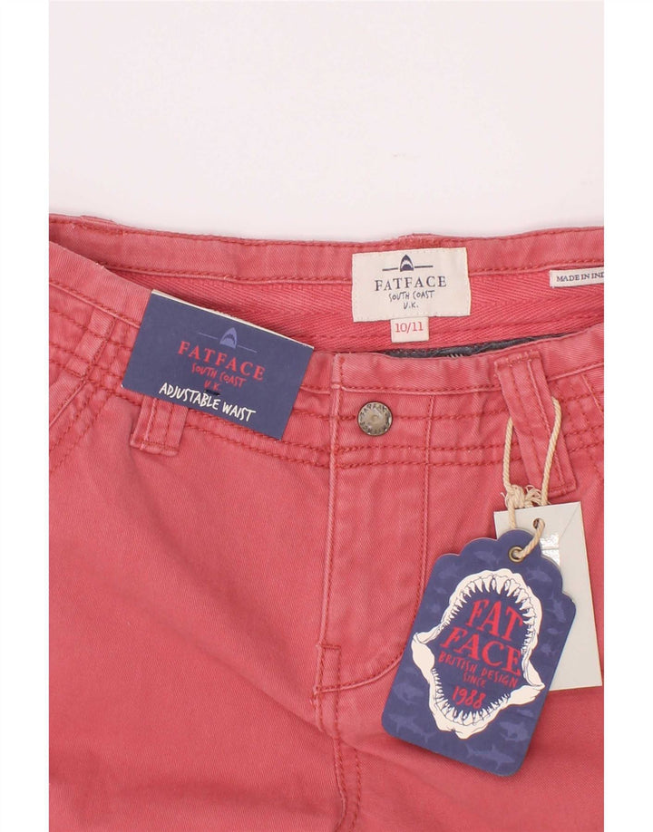 Pantaloni scurți cargo pentru băieți Fat Face 10-11 ani W25 bumbac roz
