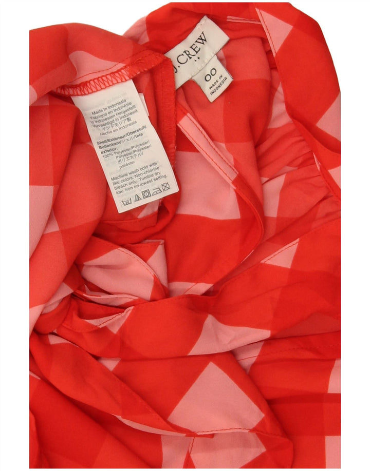 Top pentru femei J. Crew Papion Halter US 00 2XS Red Gingham Poliester