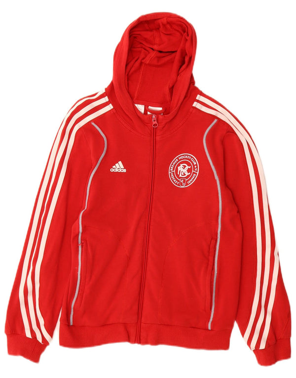 Adidas Boys Graphic Zip Hoodie Pulover 9-10 ani bumbac roșu