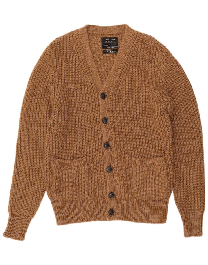 Pulover cardigan pentru bărbați All Saints, maro mediu acrilic