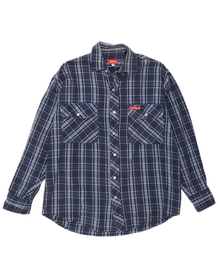 Cămașă de flanel pentru bărbați Dickies, carouri medii bleumarin