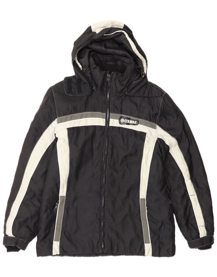 COLMAR Mens Hooded Windbreaker Jacket IT 44 XS Black Colourblock