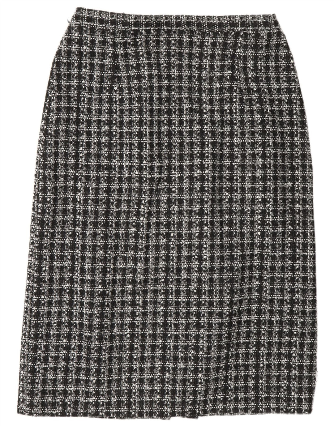 Fusta creion pentru femei Klasse UK 16 Large W32 Poliester cu check negru