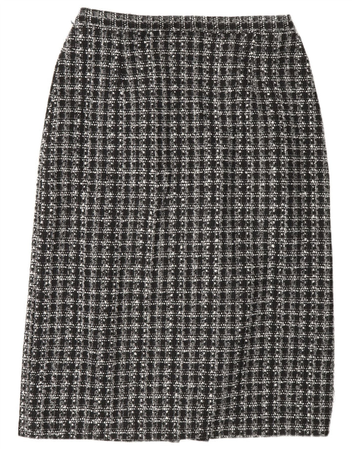 Fusta creion pentru femei Klasse UK 16 Large W32 Poliester cu check negru