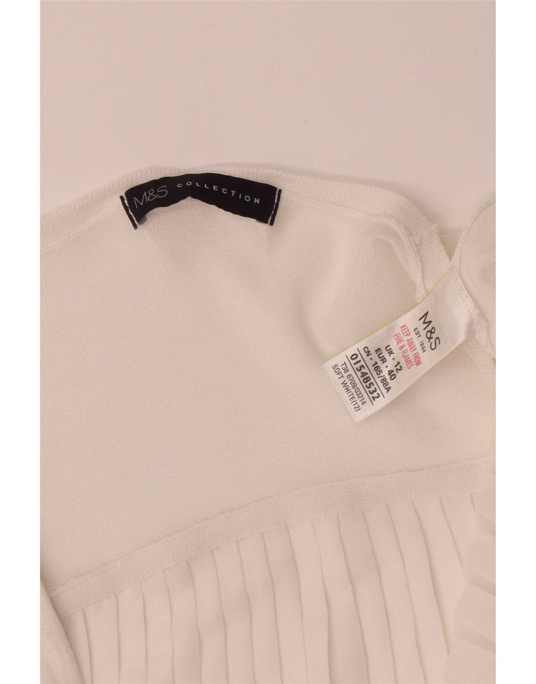 Cardigan Marks & Spencer pentru femei, cu mâneci 3/4, UK 12, viscoză medie, albă