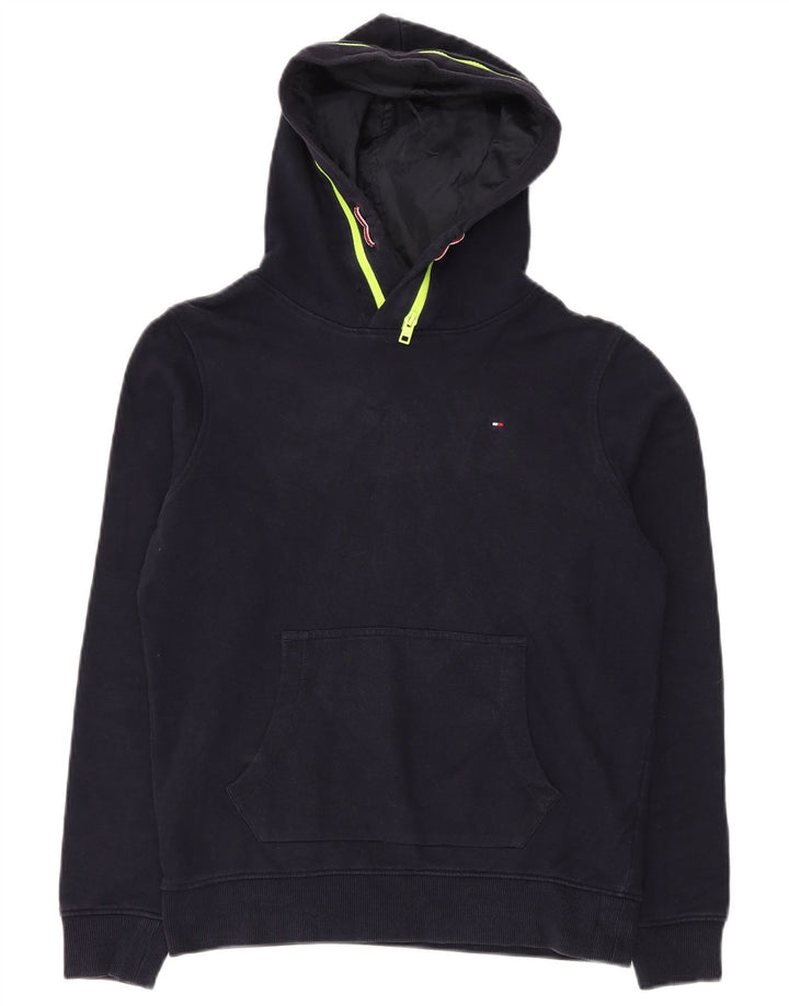 Pulover cu glugă Tommy Hilfiger pentru băieți 13-14 ani Poliester bleumarin