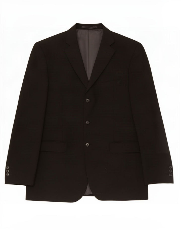Jachetă pentru bărbați Marks & Spencer, lungă cu 3 nasturi, UK 40 Medium Black