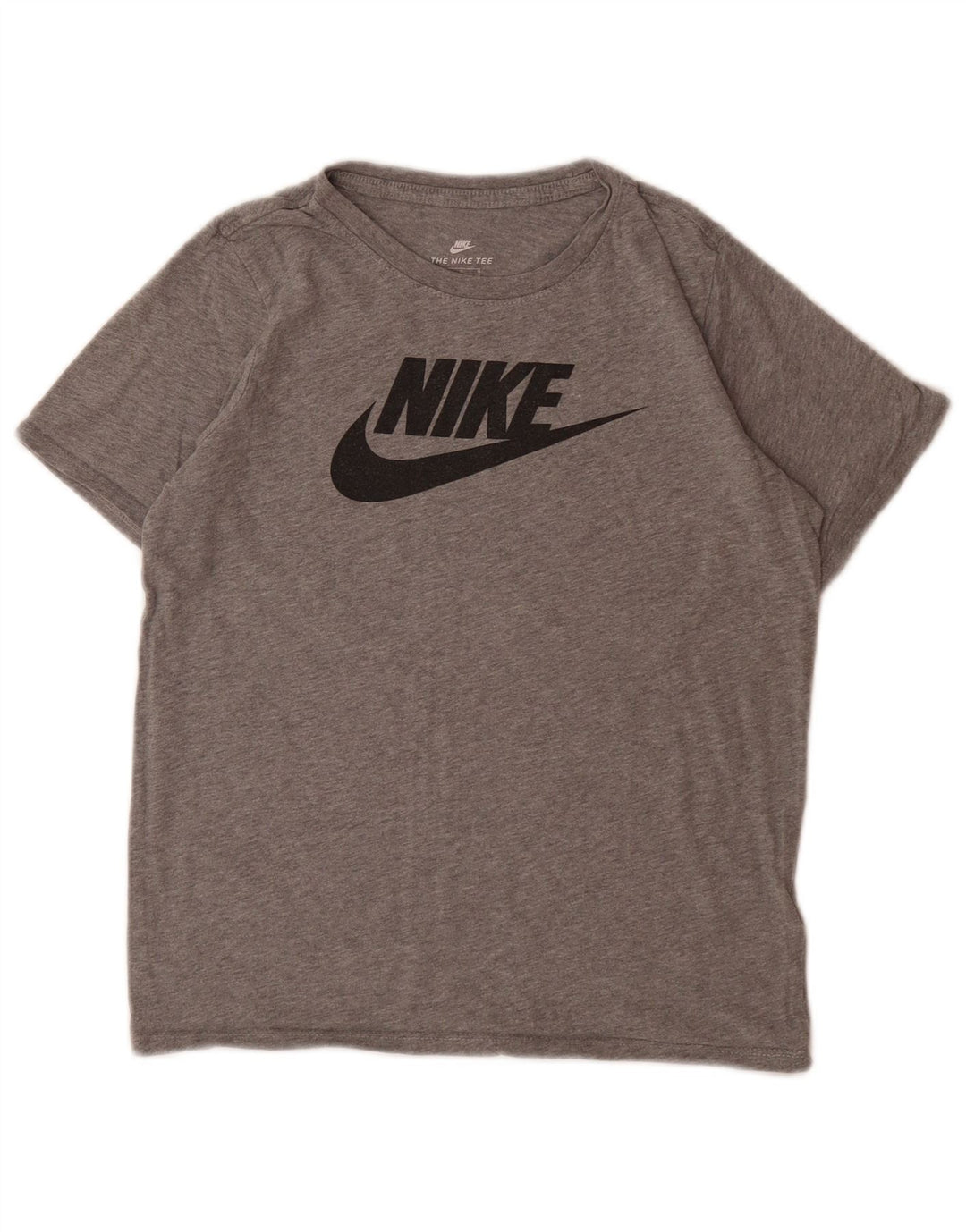 Tricou grafic NIKE pentru băieți Athletic Cut Top 12-13 ani mare bumbac gri