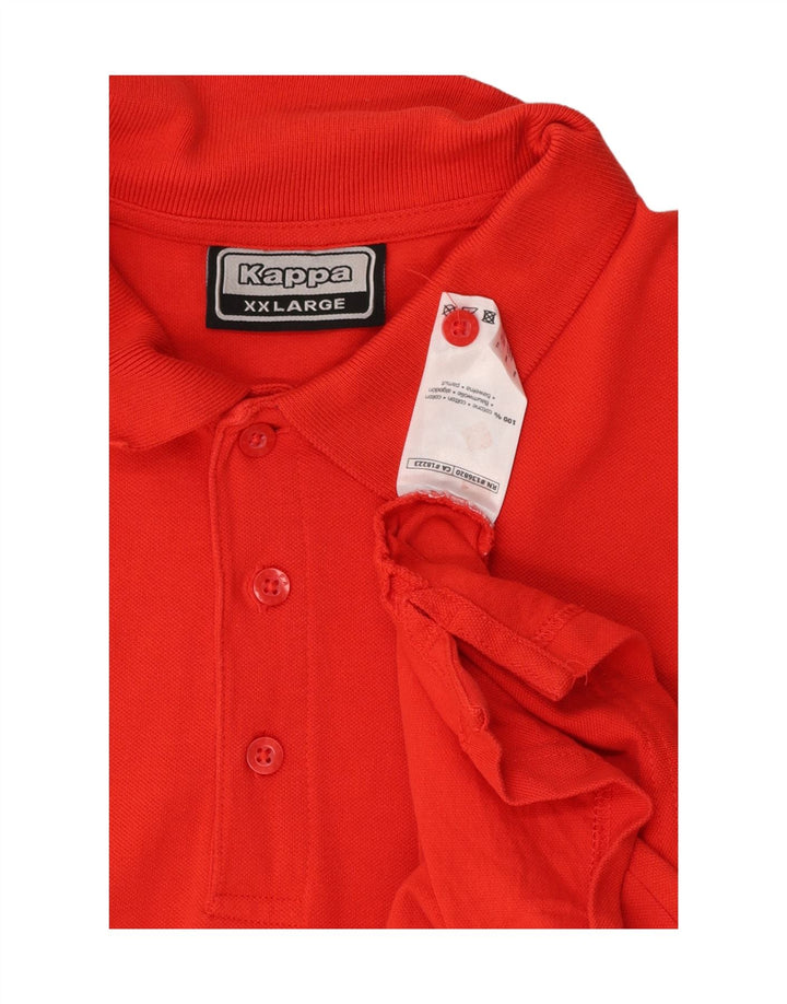 KAPPA Mens Polo Shirt 2XL Red Cotton Vintage Kappa and Second-Hand Kappa from Messina Hembry 