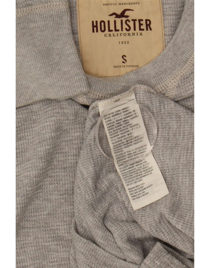 Hollister Top pentru bărbați cu mânecă lungă, bumbac, gri mic