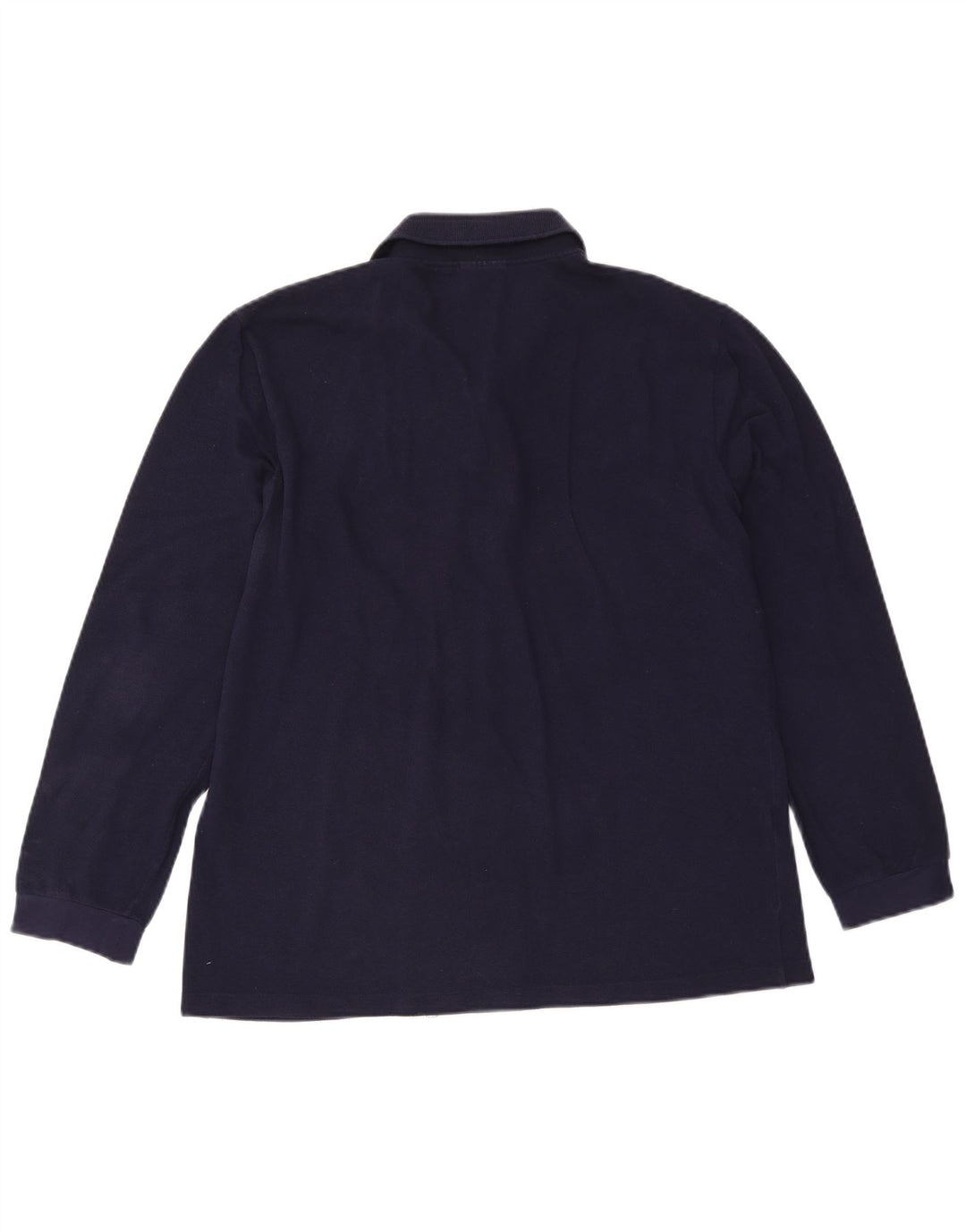 Tricou polo pentru bărbați Lacoste cu mânecă lungă, mărime 4, bumbac, albastru bleumarin mediu