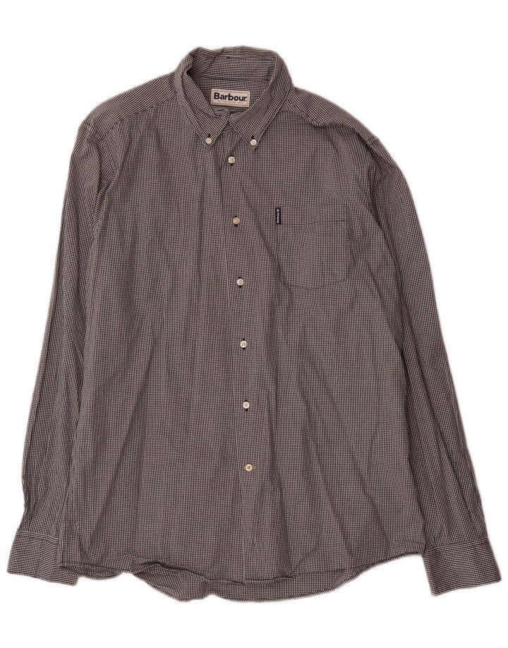 Cămașă pentru bărbați Barbour Tailored Fit, mare, neagră, din bumbac