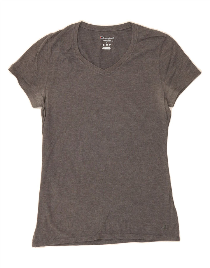 CHAMPION Womens Authentic T-Shirt Top UK 10 Small Grey Cotton Vintage Champion and Second-Hand Champion from Messina Hembry 