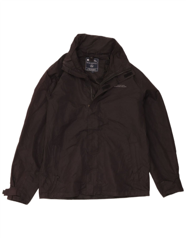 Jachetă de ploaie cu glugă pentru bărbați Mountain Warehouse UK 36 Poliester negru mic