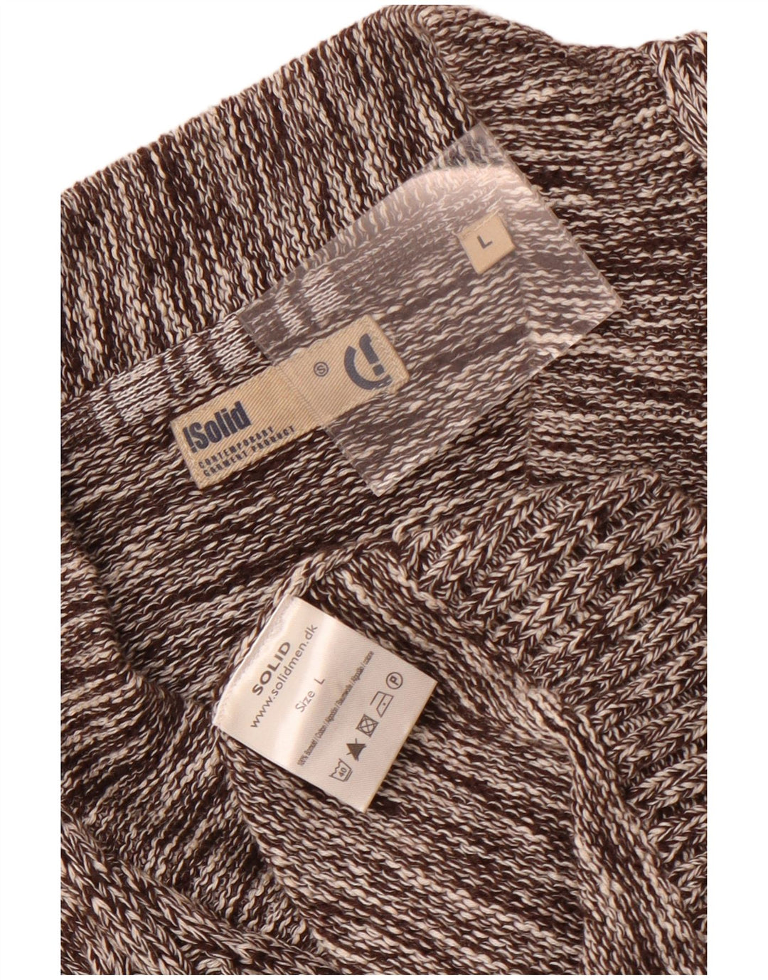 Cardigan vintage pentru bărbați, bumbac cu pete maro mari