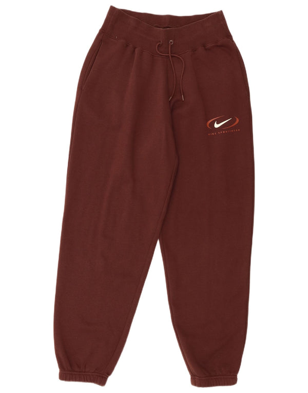 Pantaloni de trening pentru femei Nike Joggeri UK 10 Bumbac maro mic