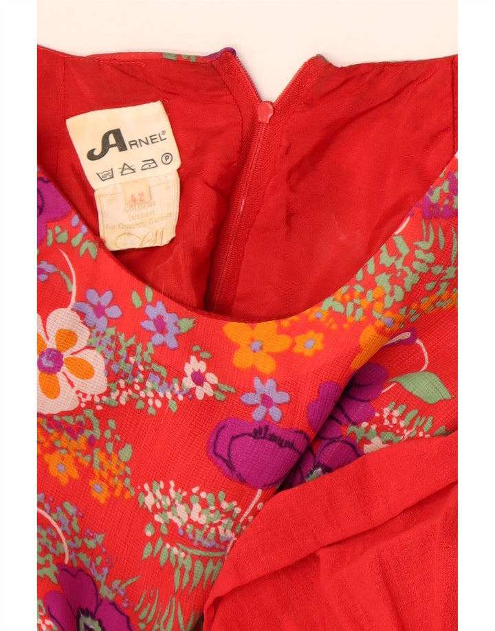 Rochie Arnel pentru femei, în formă de A, EU 42, mare, roșu, florală
