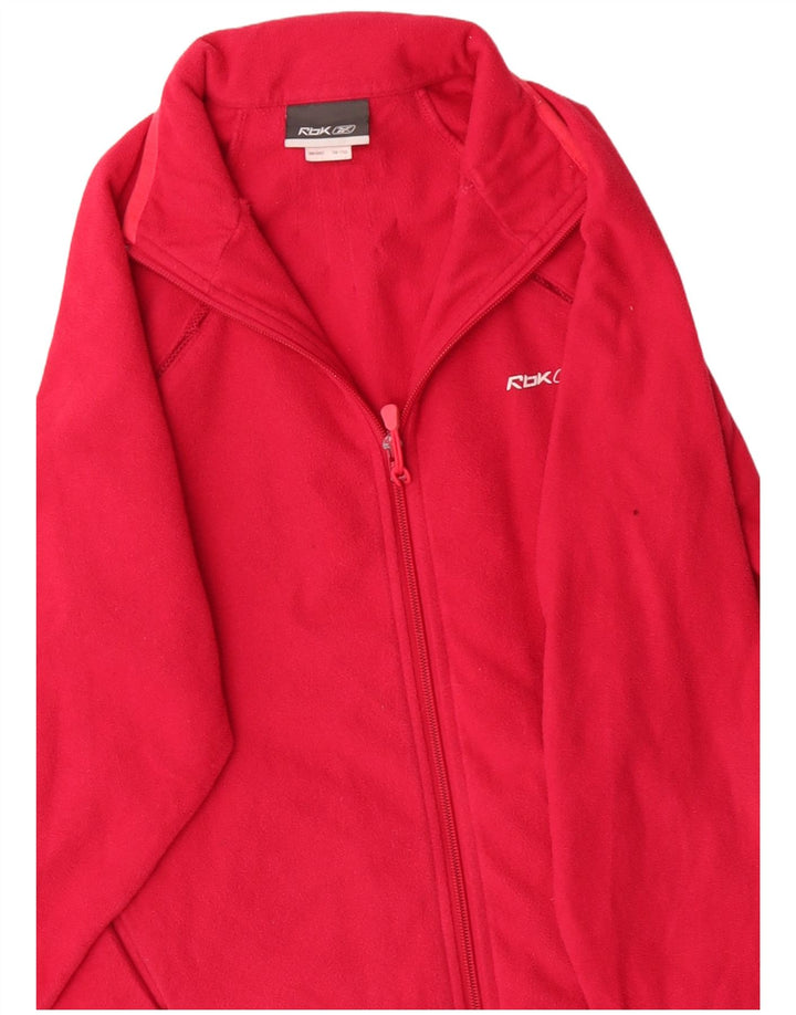 Jachetă Fleece pentru femei REEBOK UK 10 Small Red Poliester