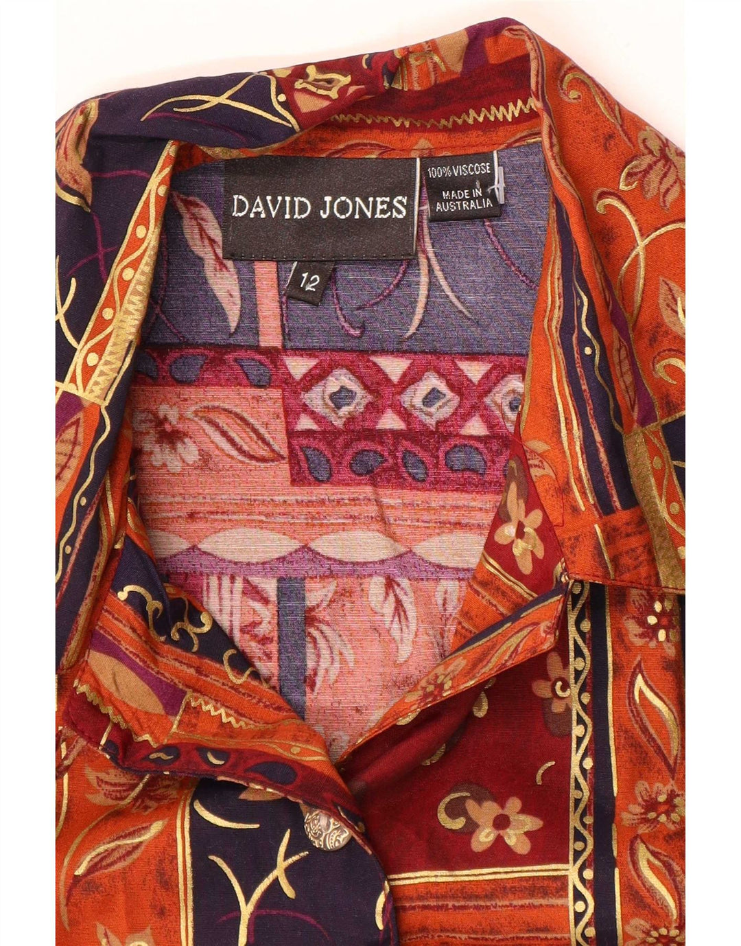 Bluză cămașă pentru femei David Jones US 12, mare, multicoloră, viscoză