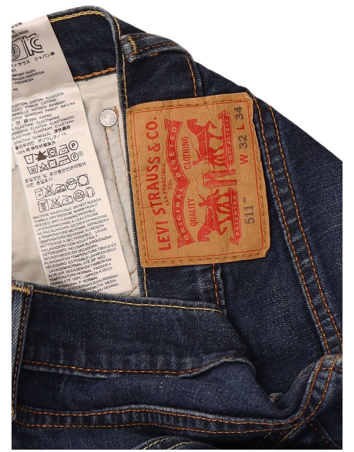 Blugi Levi's 511 Slim pentru bărbați W32 L26 Bumbac albastru