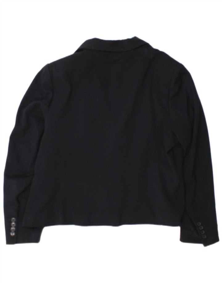 Jachetă pentru femei Marks & Spencer cu 2 nasturi, UK 18 XL, poliester bleumarin