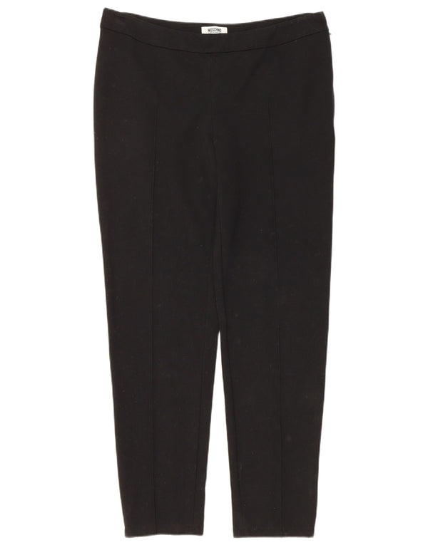 Pantaloni casual MOSCHINO pentru femei, ieftini și șic, UK 12 Medium W32 L29 Negru