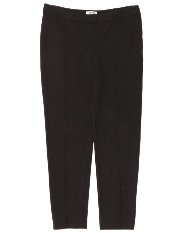 Pantaloni casual MOSCHINO pentru femei, ieftini și șic, UK 12 Medium W32 L29 Negru