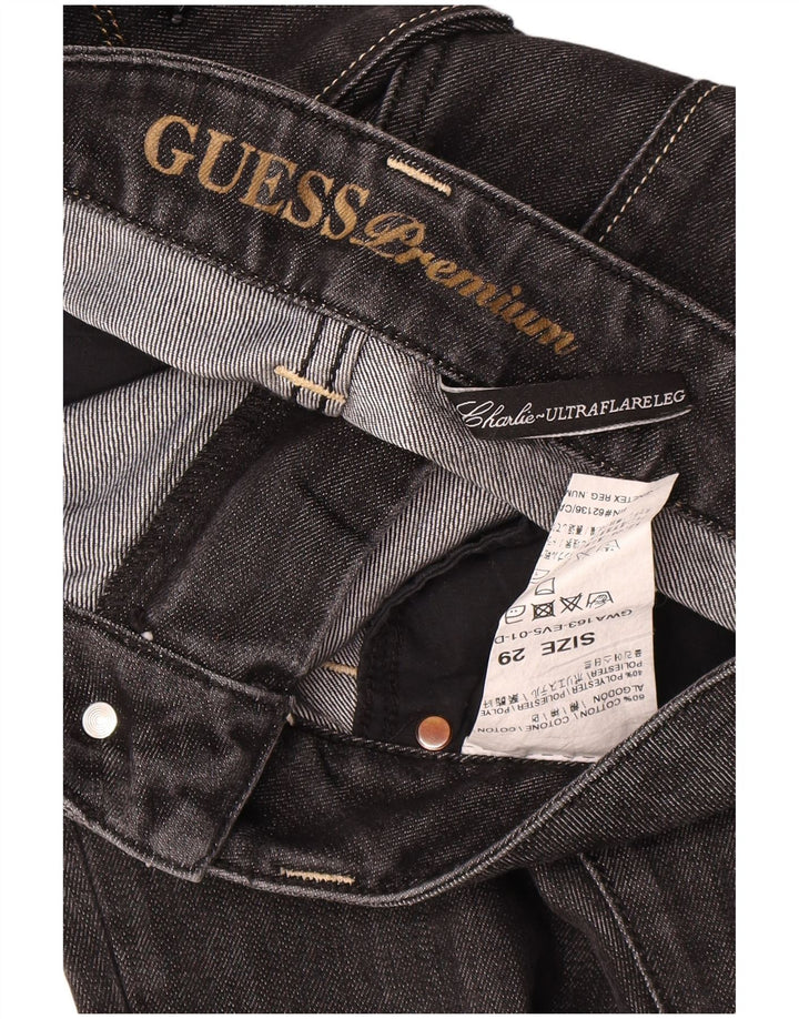 Blugi evazați pentru femei Guess W29 L32 bumbac negru