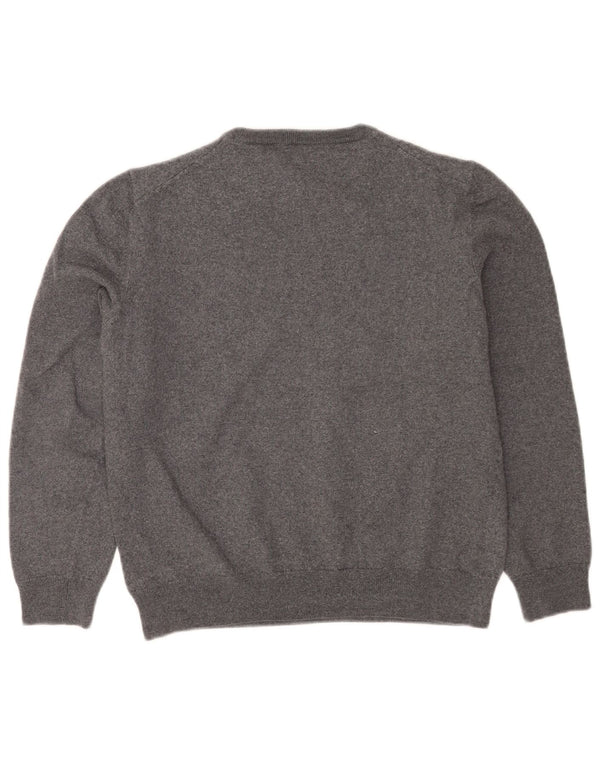 Pulover pentru femei Hugo Boss cu decolteu triplu UK 18 XL, gri, lână virgină