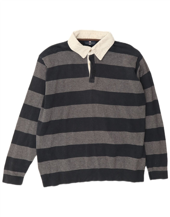 Marks & Spencer Pulover pentru bărbați Blue Harbour cu gât polo, mediu negru
