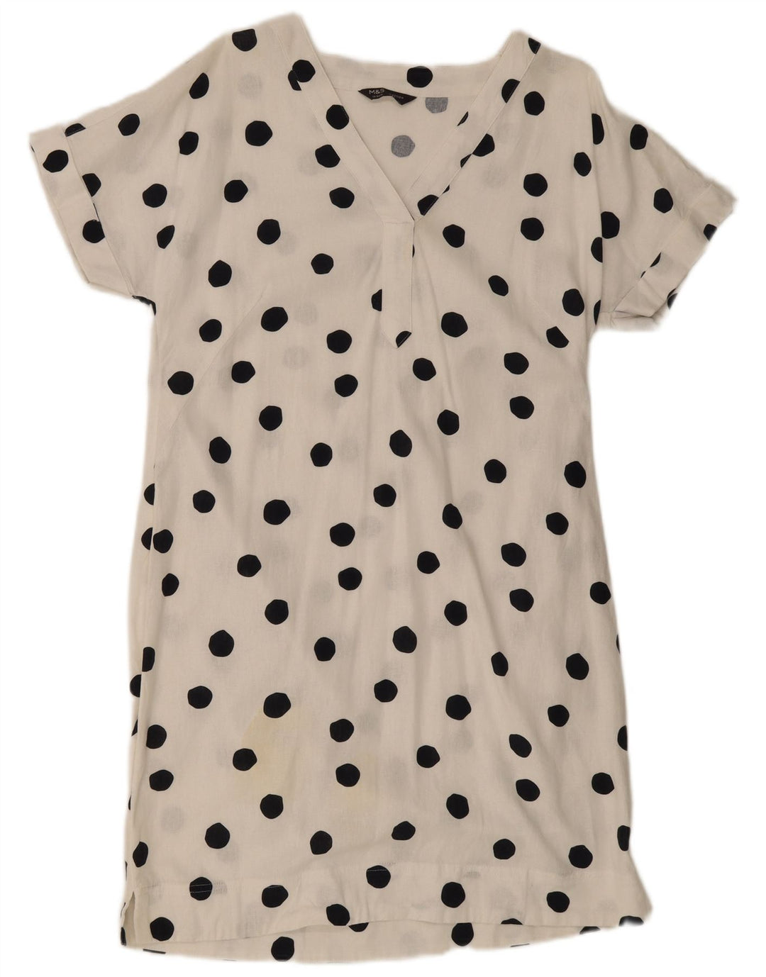 Rochie A-Line pentru femei Marks & Spencer UK 14 Medium White Polka Dot In