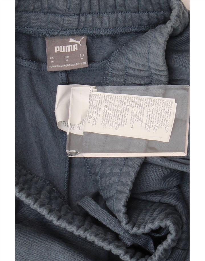 Pantaloni de trening PUMA pentru bărbați Joggeri din bumbac albastru mediu