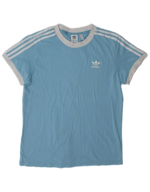 Tricou Adidas pentru femei Top UK 10 Small Blue Cotton Sports