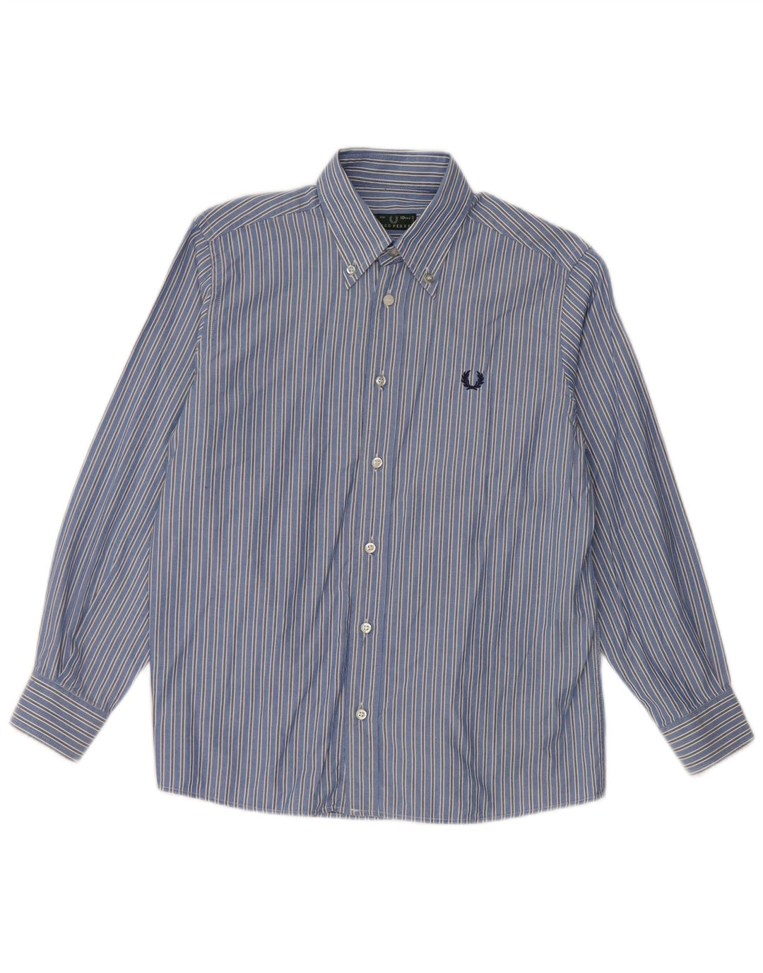 Cămașă Fred Perry pentru băieți 9-10 ani, bumbac cu dungi albastre
