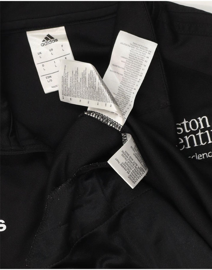 Pulover Adidas Climalite Graphic Gât cu fermoar pentru bărbați, mare, negru