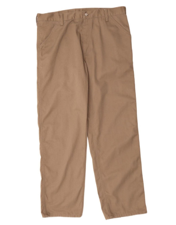 Carhartt Mens Straight Casual Trousers W40 L33 Beige