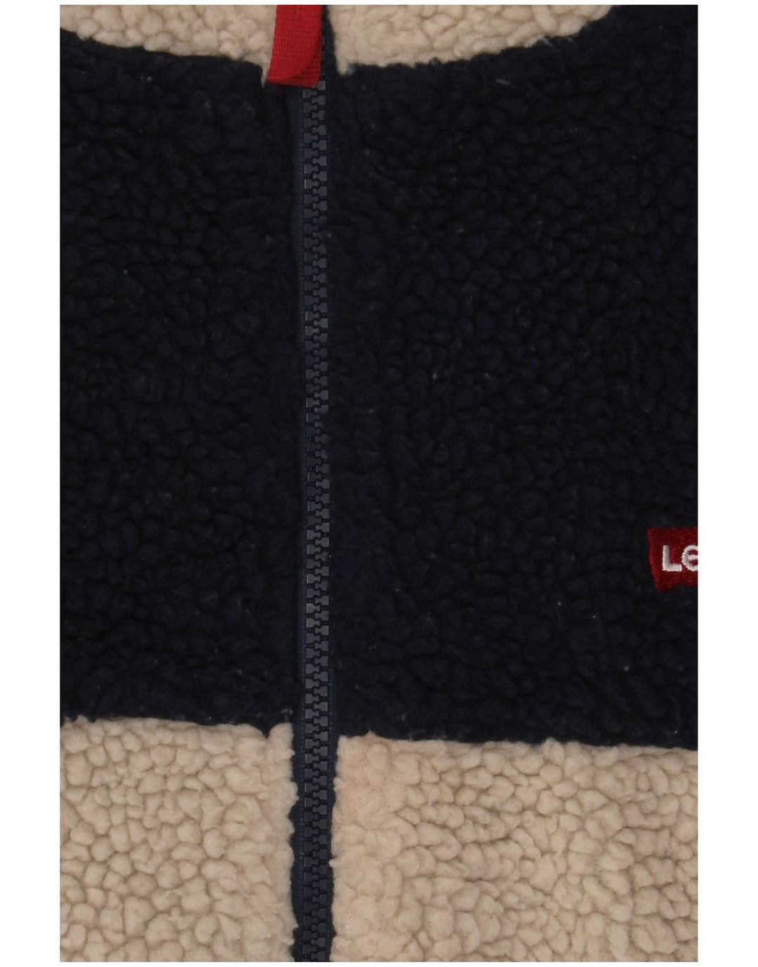 Jachetă fleece pentru băieți Levi's 15-16 ani, bej, poliester bloc de culoare