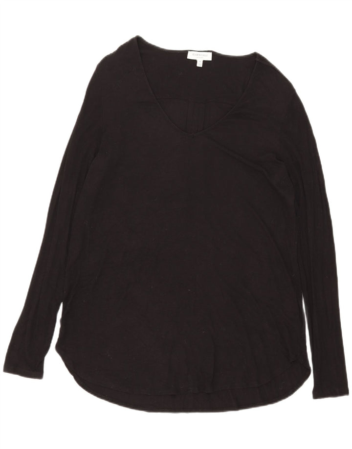 Essentials Top supradimensionat pentru femei cu mânecă lungă UK 14 Medium Black Viscose