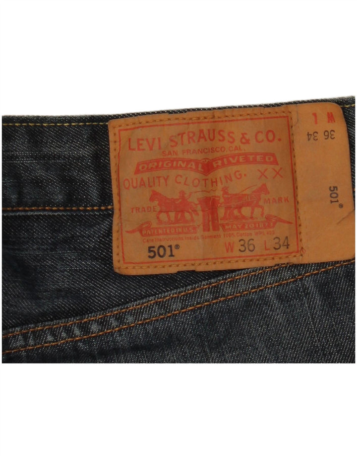 Blugi drepti pentru bărbați Levi's 501 W36 L27 albastru