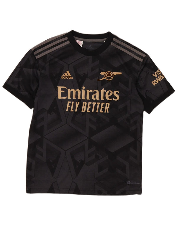 Tricou cu grafic Aeroready Adidas pentru băieți Top 11-12 ani negru geometric