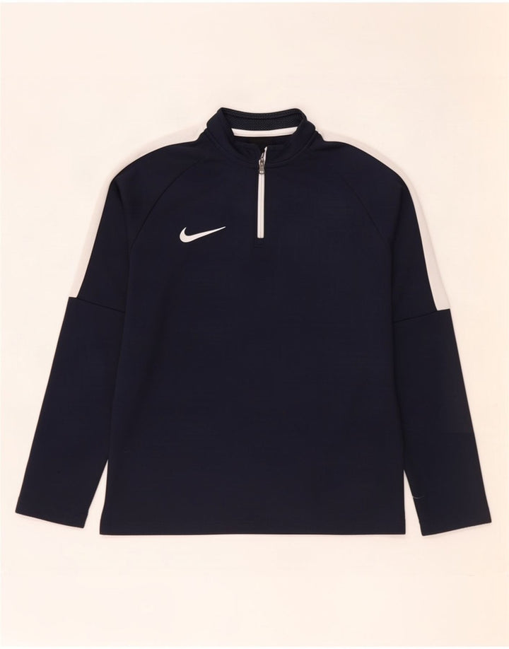 Trening Nike pentru băieți Dri Fit Pullover Top 10-11 ani, mediu bleumarin