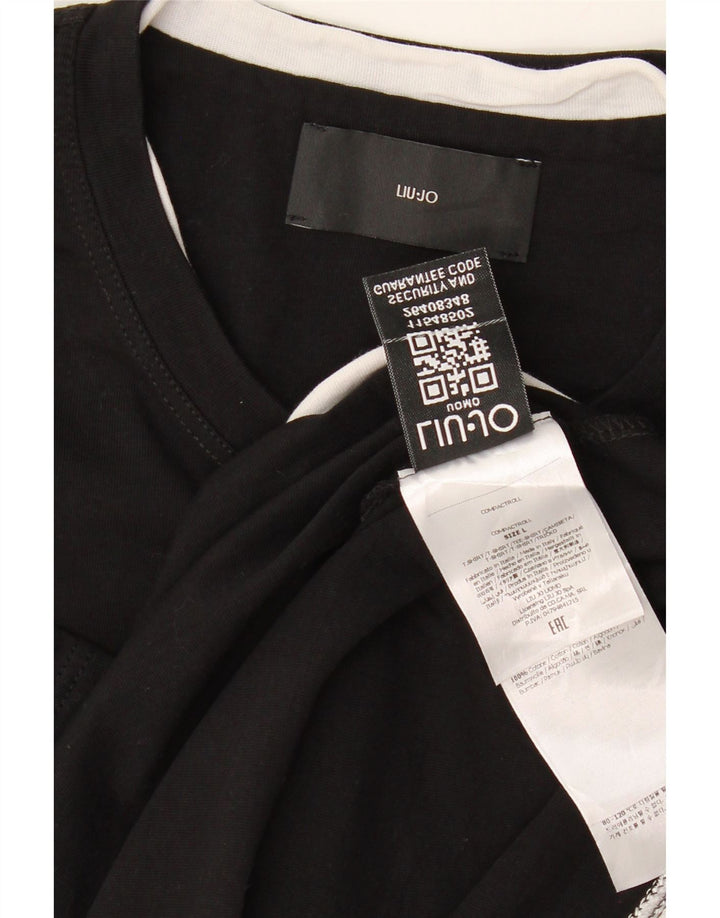 LIU JO Mens T-Shirt Large Black Cotton Vintage Liu Jo and Second-Hand Liu Jo from Messina Hembry 