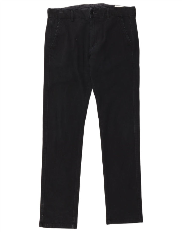 GAS Pantaloni chino drepți pentru bărbați IT 48 Medium L34 L33 Bumbac negru