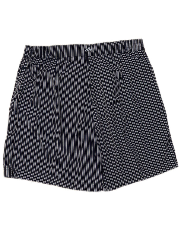 Pantaloni scurți chino ADIDAS pentru femei UK 16 Large W32 Bleumarin poliester cu dungi