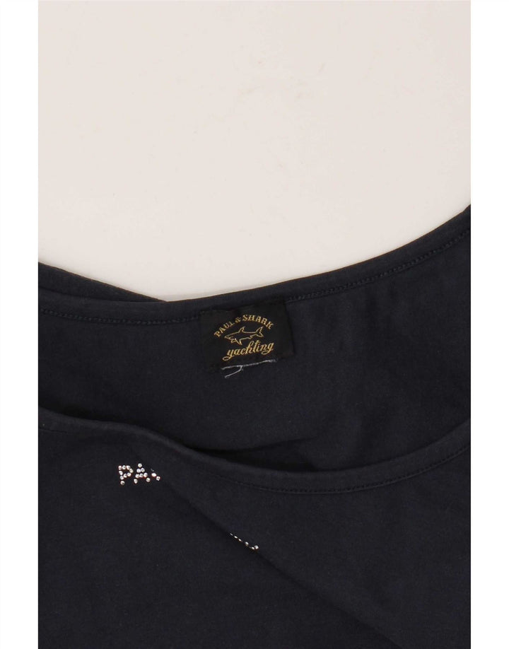 Paul & Shark pentru femei Crop Vest Top UK 12 Medium Bleumarin