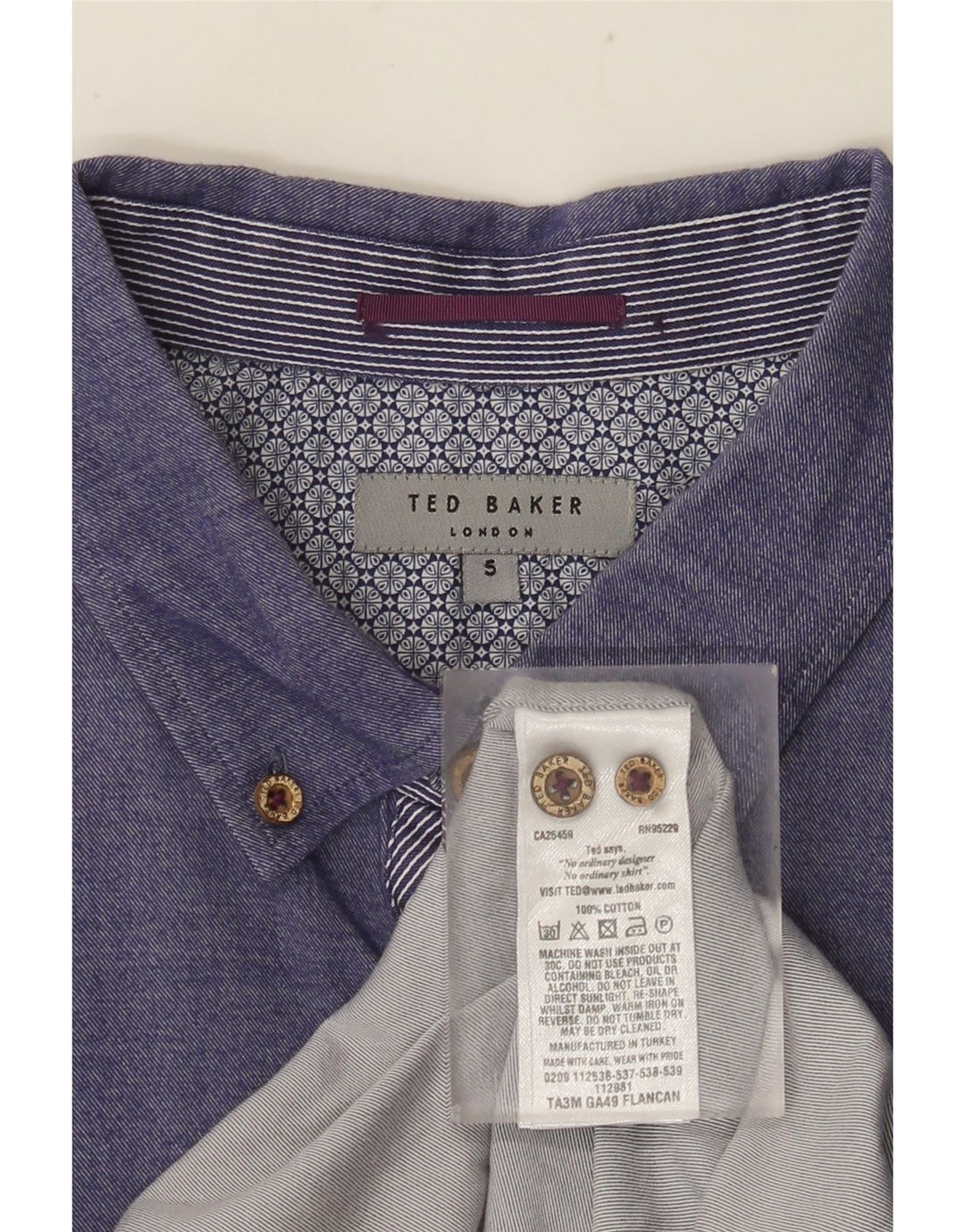 Cămașă pentru bărbați TED BAKER Mărimea 5 XL Bumbac violet