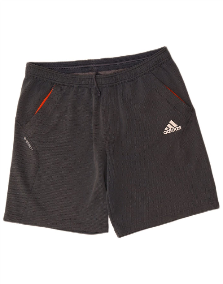 Pantaloni scurți sport Climalite ADIDAS, gri mediu, poliester