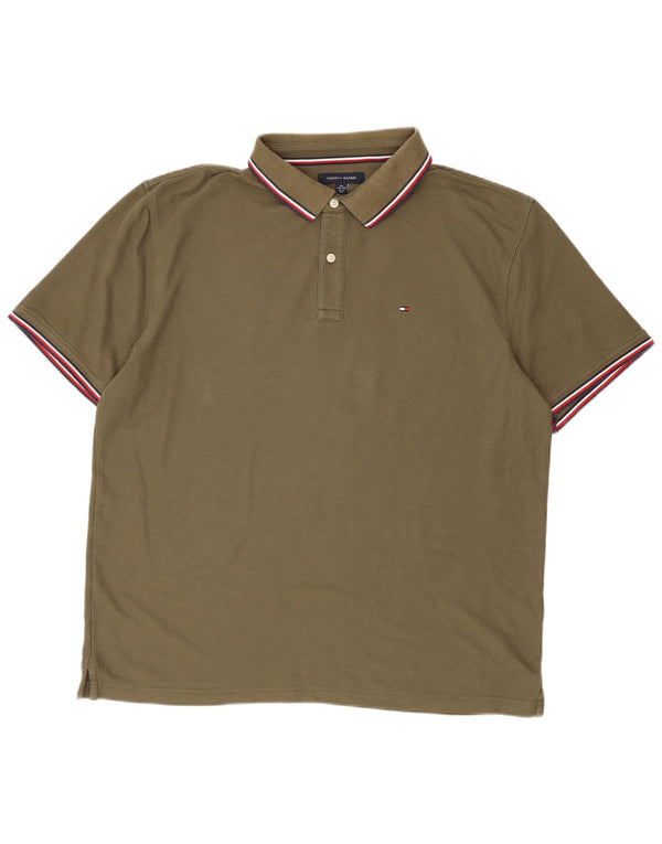 Tricou polo Tommy Hilfiger pentru bărbați, 2XL, bumbac kaki